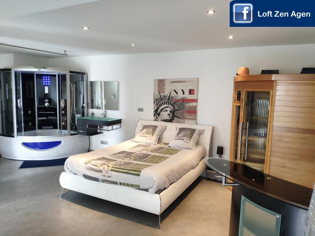 Loft Zen Spa Balneo Parking Gratuit Sauna Hammam Billard อาฌ็อง ภายนอก รูปภาพ